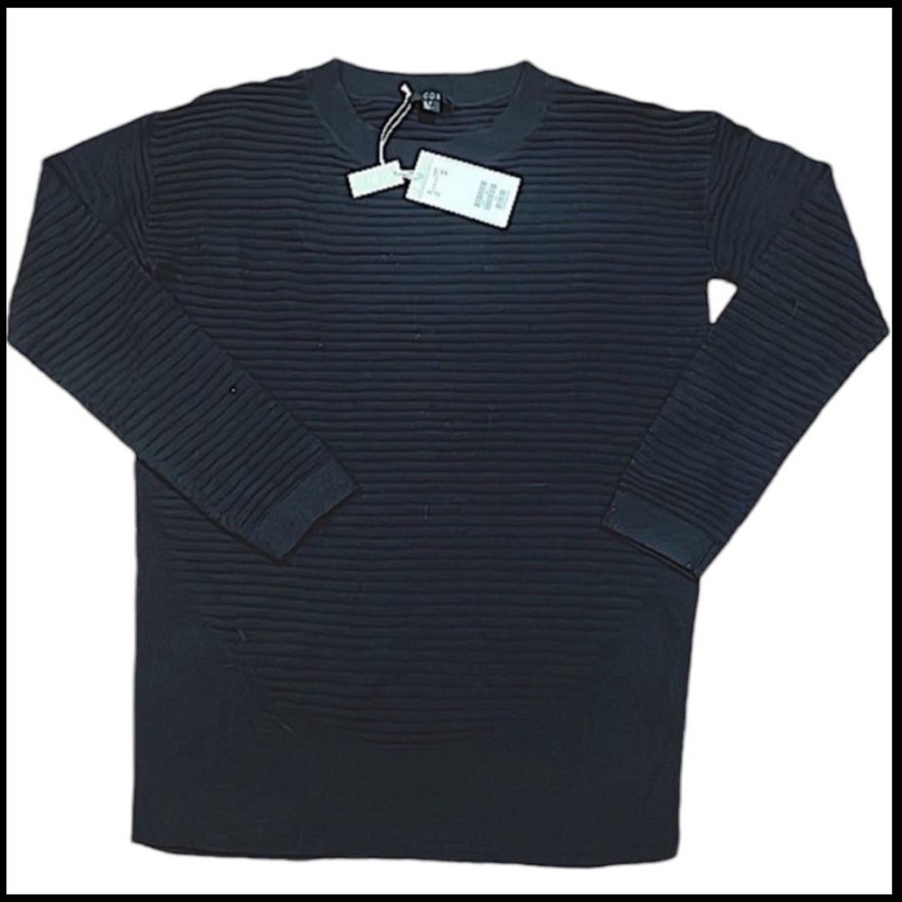 𝙲𝙾𝚂 Ribbed Crewneck Navy Blue Size XS